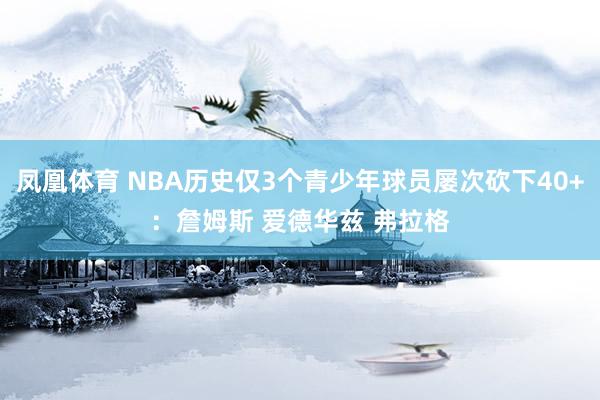凤凰体育 NBA历史仅3个青少年球员屡次砍下40+：詹姆斯 爱德华兹 弗拉格