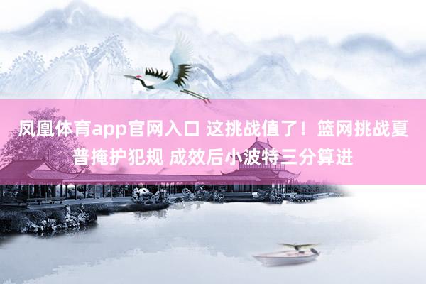 凤凰体育app官网入口 这挑战值了！篮网挑战夏普掩护犯规 成效后小波特三分算进
