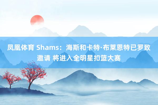 凤凰体育 Shams：海斯和卡特·布莱恩特已罗致邀请 将进入全明星扣篮大赛