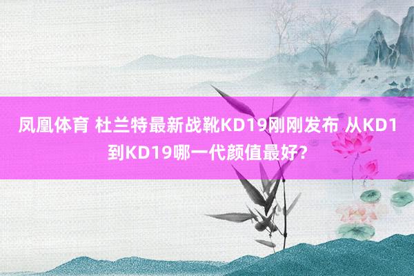 凤凰体育 杜兰特最新战靴KD19刚刚发布 从KD1到KD19哪一代颜值最好？