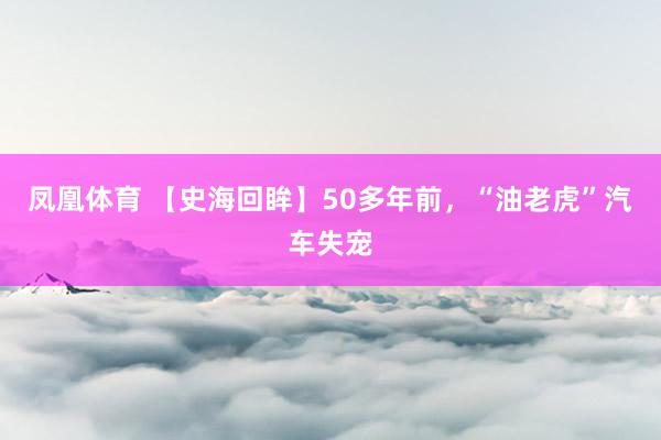 凤凰体育 【史海回眸】50多年前，“油老虎”汽车失宠