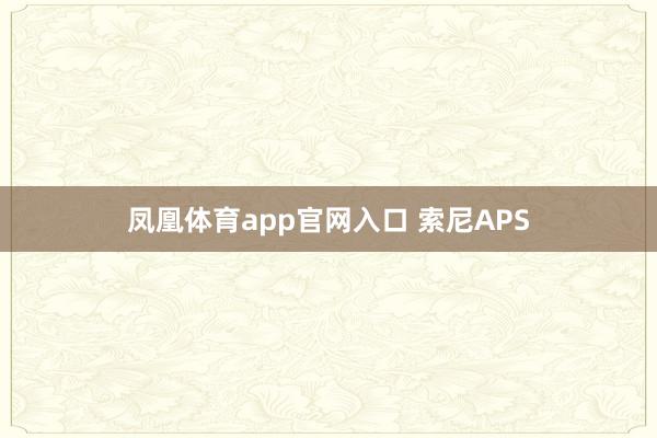 凤凰体育app官网入口 索尼APS