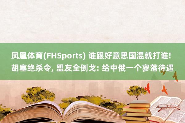 凤凰体育(FHSports) 谁跟好意思国混就打谁! 胡塞绝杀令, 盟友全倒戈: 给中俄一个寥落待遇