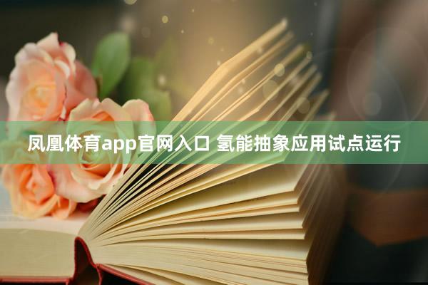 凤凰体育app官网入口 氢能抽象应用试点运行