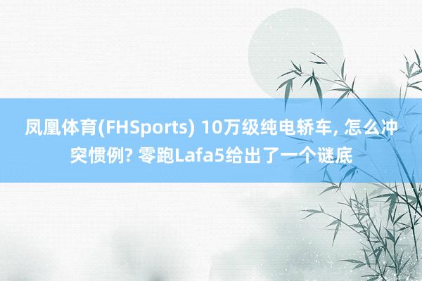 凤凰体育(FHSports) 10万级纯电轿车, 怎么冲突惯例? 零跑Lafa5给出了一个谜底