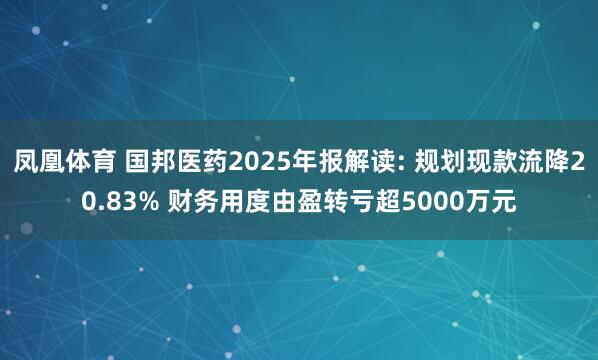凤凰体育 国邦医药2025年报解读: 规划现款流降20.83% 财务用度由盈转亏超5000万元