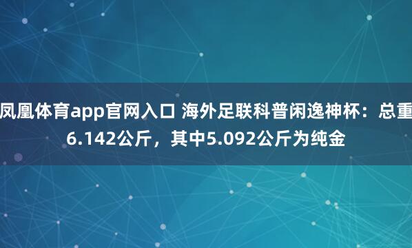 凤凰体育app官网入口 海外足联科普闲逸神杯：总重6.142公斤，其中5.092公斤为纯金