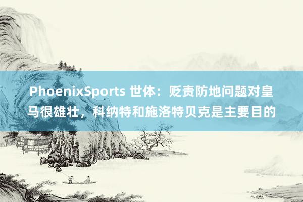 PhoenixSports 世体：贬责防地问题对皇马很雄壮，科纳特和施洛特贝克是主要目的