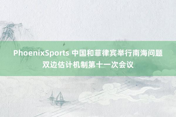 PhoenixSports 中国和菲律宾举行南海问题双边估计机制第十一次会议