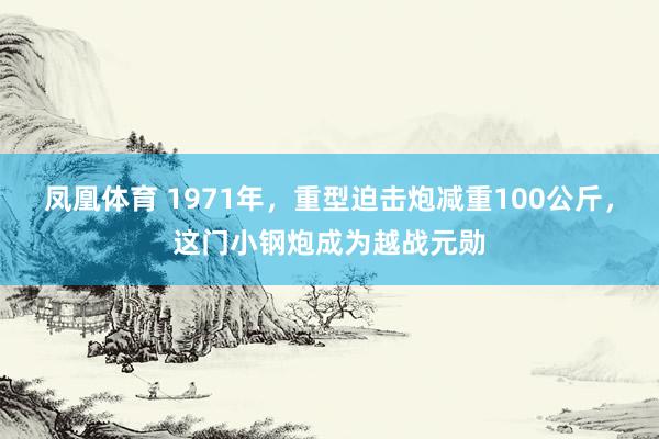凤凰体育 1971年，重型迫击炮减重100公斤，这门小钢炮成为越战元勋