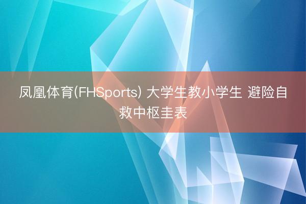 凤凰体育(FHSports) 大学生教小学生 避险自救中枢圭表