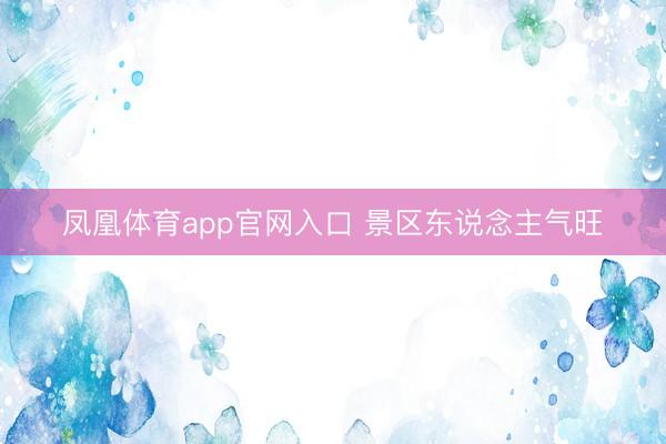 凤凰体育app官网入口 景区东说念主气旺