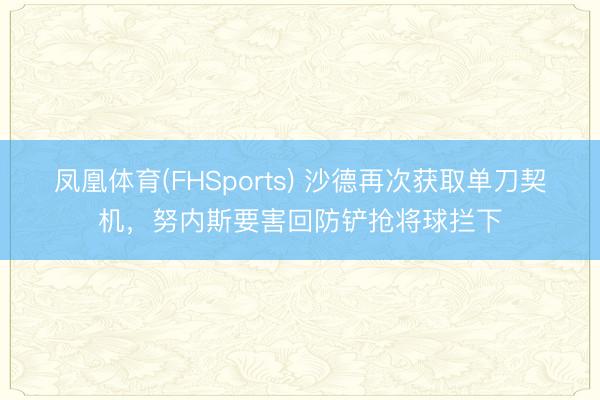 凤凰体育(FHSports) 沙德再次获取单刀契机，努内斯要