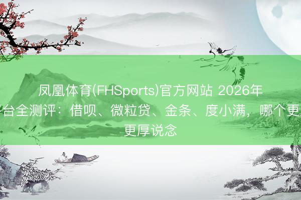 凤凰体育(FHSports)官方网站 2026年告贷平台全测评：借呗、微粒贷、金条、度小满，哪个更厚说念