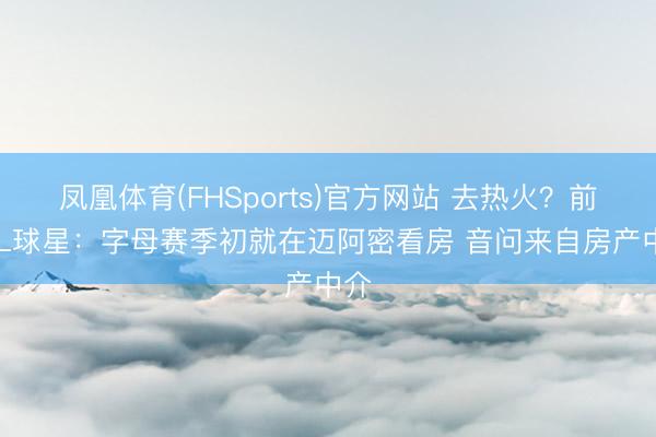 凤凰体育(FHSports)官方网站 去热火？前NFL球星：字母赛季初就在迈阿密看房 音问来自房产中介