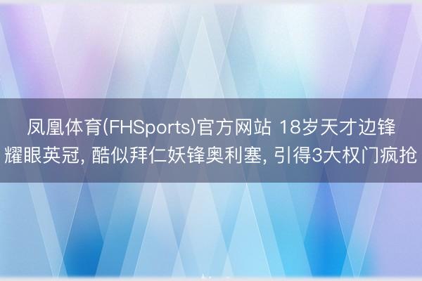 凤凰体育(FHSports)官方网站 18岁天才边锋耀眼英冠， 酷似拜仁妖锋奥利塞， 引得3大权门疯抢